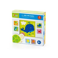 Wooden puzzle blocks for kids Viga Whale