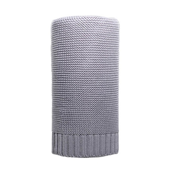 Bamboo knitted blanket NEW BABY 100x80 cm grey