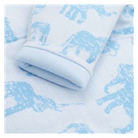 Insulated baby jumpsuit with hood Baby Service Elephants blue, size 74 (6-9m)
