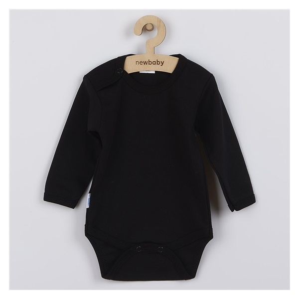Long sleeve body New Baby - black, size 56 (0-3m)
