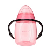 Tilted cup with silicone mouthpiece Akuku 280ml pink