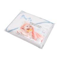Baby terry towel with embroidery and hood New Baby 100x100 white giraffe
