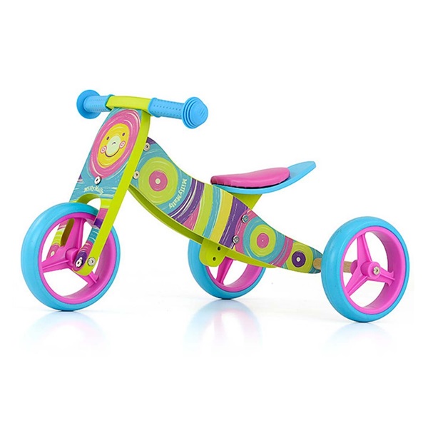 Kids multifunctional 2in1 Milly Mally JAKE Rainbow bike
