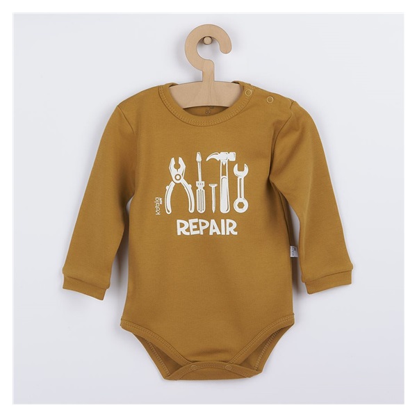 Baby long sleeve body Koala Repair oldgold, size 80 (9-12m)