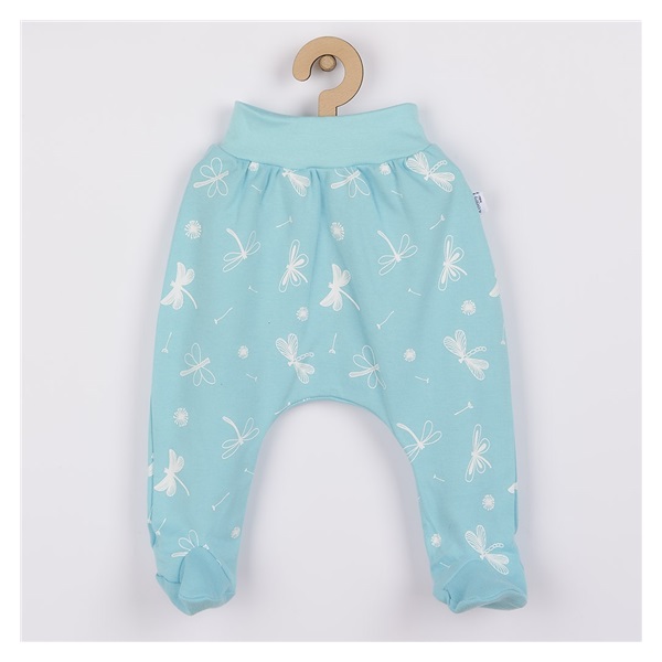 Baby cotton half-socks Koala Dragonfly turquoise, size 56 (0-3m)
