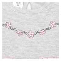 New Baby Summer dress pink and grey, size 62 (3-6m)