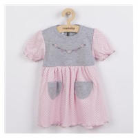 New Baby Summer dress pink and grey, size 80 (9-12m)