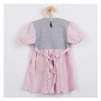 New Baby Summer dress pink and grey, size 80 (9-12m)