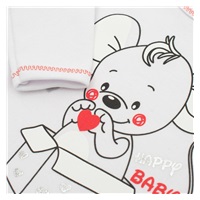 New Baby Mouse White Baby Bodysuit with Long Sleeves, size 68 (4-6m)