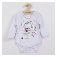 New Baby Mouse White Baby Bodysuit with Long Sleeves, size 80 (9-12m)