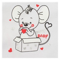 Baby onesies New Baby Mouse white, size 74 (6-9m)