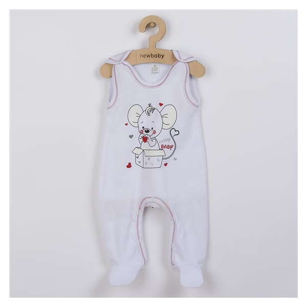Baby onesies New Baby Mouse white, size 80 (9-12m)