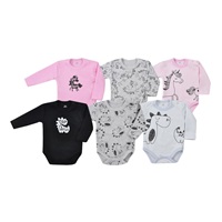 Baby long sleeve body Koala Magic Animals black, size 80 (9-12m)