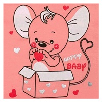 New Baby Mouse baby shirt salmon, size 68 (4-6m)