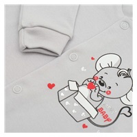 Baby Jumpsuit New Baby Mouse grey, size 74 (6-9m)