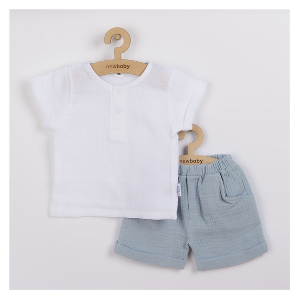 New Baby Summer Nature Collection baby muslin set blue, size 56 (0-3m)