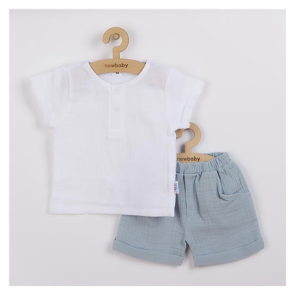 New Baby Summer Nature Collection baby muslin set blue, size 62 (3-6m)