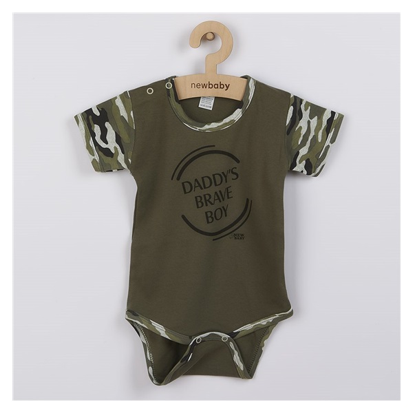 Short Sleeve Baby Bodysuit New Baby Army boy, size 92 (18-24m)