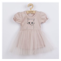 Baby dress with tulle skirt New Baby Wonderful pink, size 74 (6-9m)