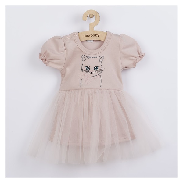 Baby dress with tulle skirt New Baby Wonderful pink, size 74 (6-9m)