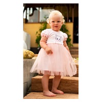 Baby dress with tulle skirt New Baby Wonderful grey, size 86 (12-18m)