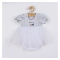 Baby body with tulle skirt New Baby Wonderful grey, size 56 (0-3m)