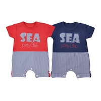 Baby summer jumpsuit Koala Sea Party red, size 62 (3-6m)
