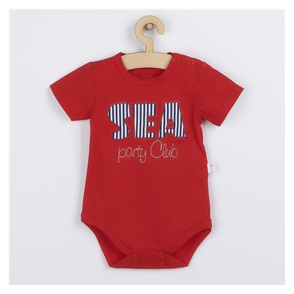 Baby summer body Koala Sea Party red, size 80 (9-12m)