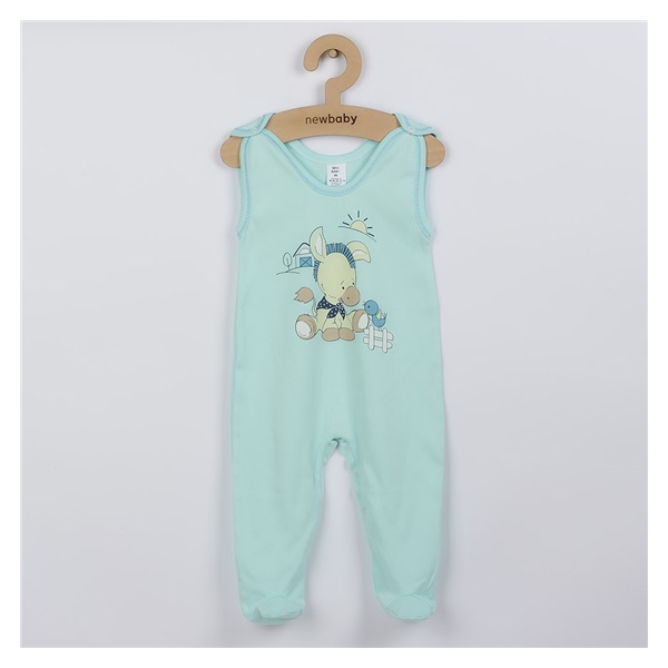 Baby onesies New Baby Donkey turquoise, size 86 (12-18m)