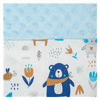 Luxury nest with pillow and blanket New Baby from Minky blue