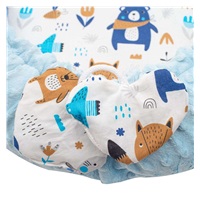 Luxury nest with pillow and blanket New Baby from Minky blue