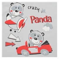 Baby onesies New Baby Crazy Panda, size 86 (12-18m)