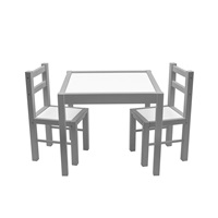 Children's wooden table with chairs New Baby PRIMA grey