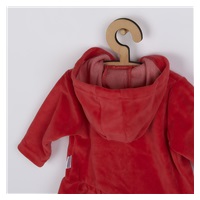New Baby Baby red semi-sheer hoodie with hood, size 74 (6-9m)