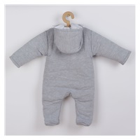 Zimní kombinézka New Baby Winter Elephant světle šedá