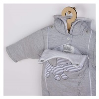 Winter jumpsuit New Baby Winter Elephant light grey, size 68 (4-6m)