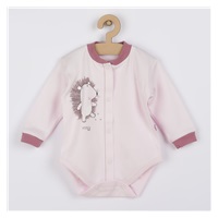 Koala Forest Friend Pink Organic Cotton Full Zip Baby Bodysuit, size 62 (3-6m)