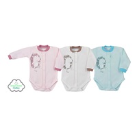 Koala Forest Friend Blue Organic Cotton Full Zip Baby Bodysuit, size 68 (4-6m)
