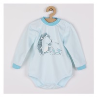 Baby long sleeve organic cotton body Koala Forest Friend blue, size 74 (6-9m)