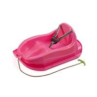 Plastové sáňky s opěradlem BAYO MINI růžové