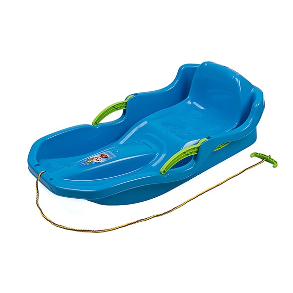 Plastové boby s opěradlem a brzdami BAYO SPEED BOB modré