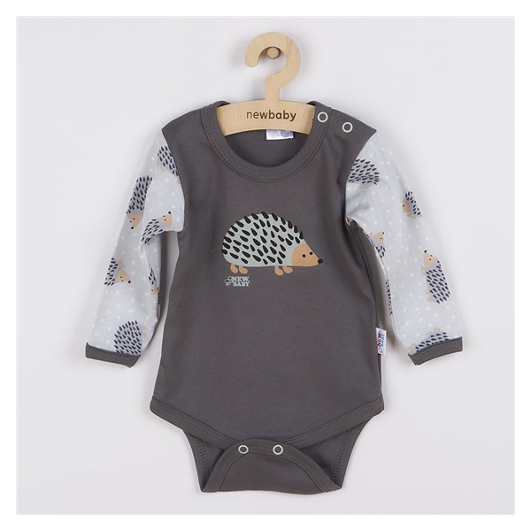 Baby long sleeve body New Baby Hedgehog, size 56 (0-3m)