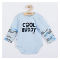 New Baby With Love Long Sleeve Baby Bodysuit Blue, size 68 (4-6m)