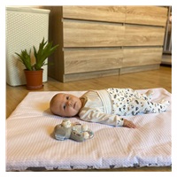 Baby blanket with filling New Baby Waffle white stars 80x102 cm