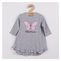Baby dress with cap-turban New Baby Little Princess grey, size 86 (12-18m)