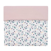 Baby blanket with filling New Baby Waffle pink rabbits 80x102 cm