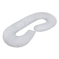 C-shaped nursing pillow cover New Baby XL grey with polka dots