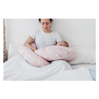 C-shaped nursing pillow cover New Baby XL grey with polka dots