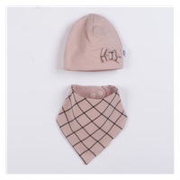 Baby cap with neck scarf New Baby Missy pink, size 80 (9-12m)