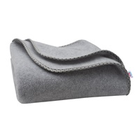 Baby fleece blanket New Baby 100x75 grey stars